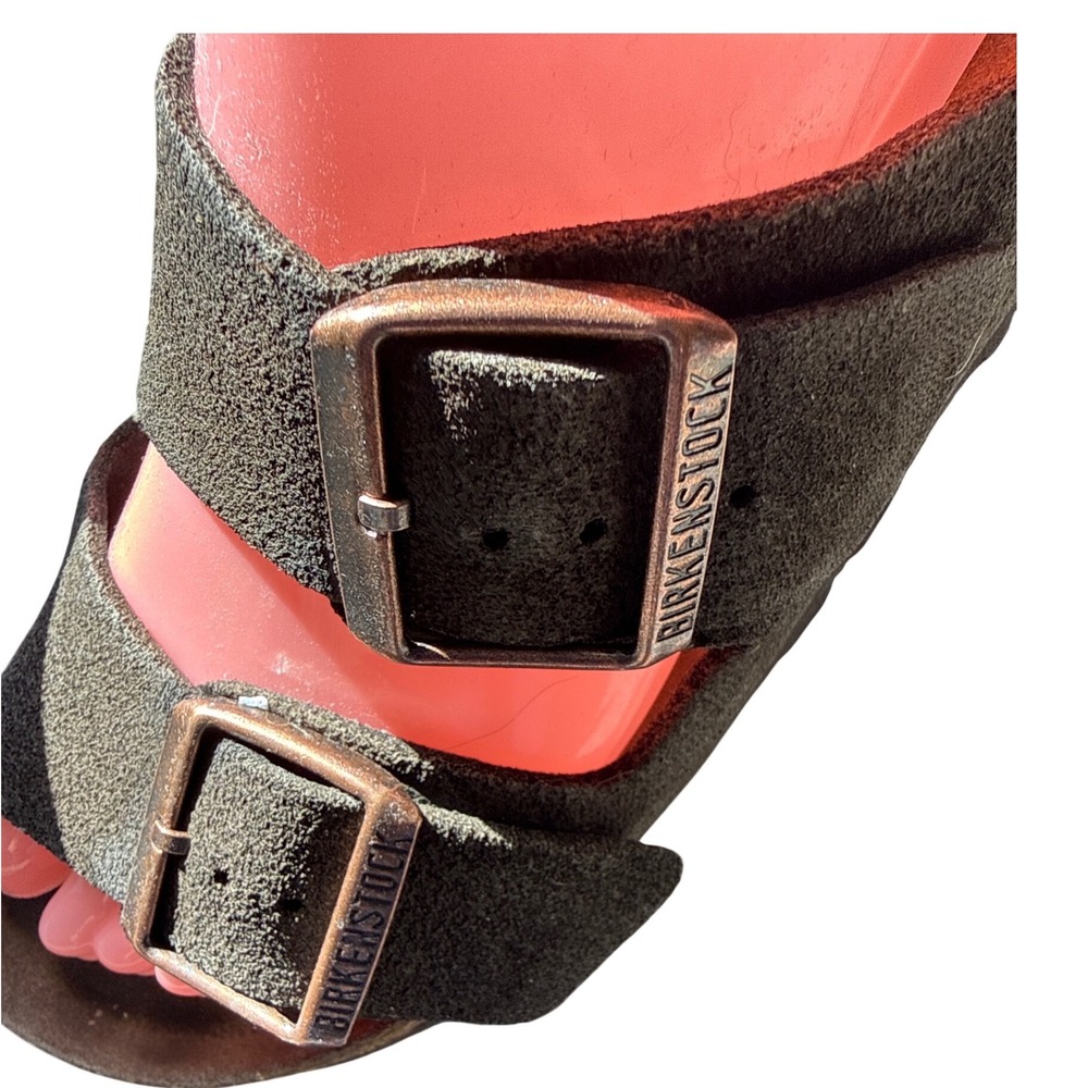 Birkenstock Arizona Black Suede Double Strap Sandals EU 39 | US Women's 8–8.5 | - Picture 2 of 8